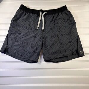 Vuori Trail Shorts‎ Men Medium Charcoal Grey Tie Dye Athletic Lined V402